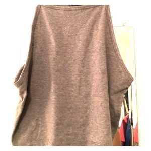 Large H&M heather grey crop top
